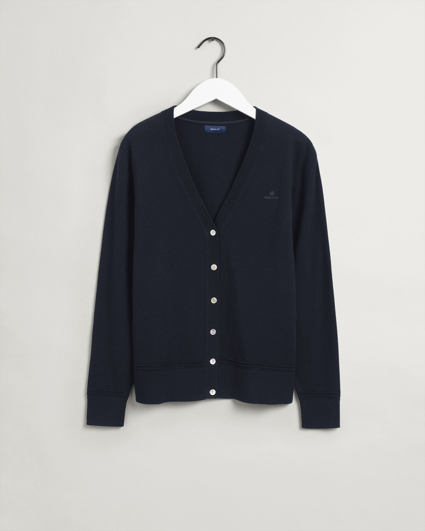 Leichte V-Neck Strickjacke aus Baumwolle