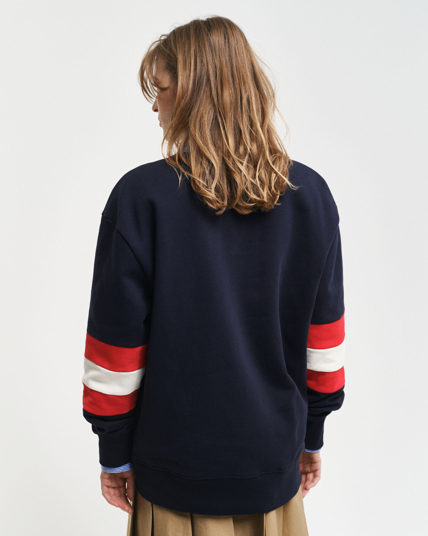 Color Blocked Rundhals-Sweatshirt