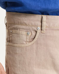 Regular Fit Jeans aus Baumwolle und Leinen