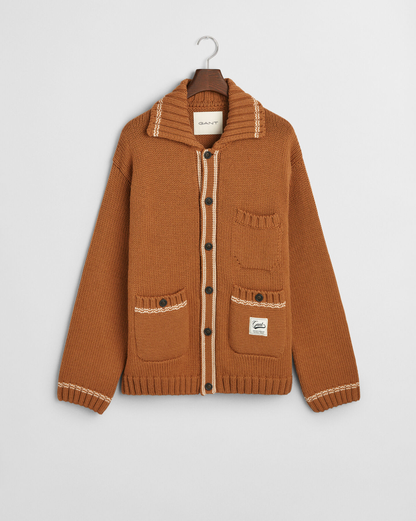 Geknöpfte Strickjacke aus Wolle