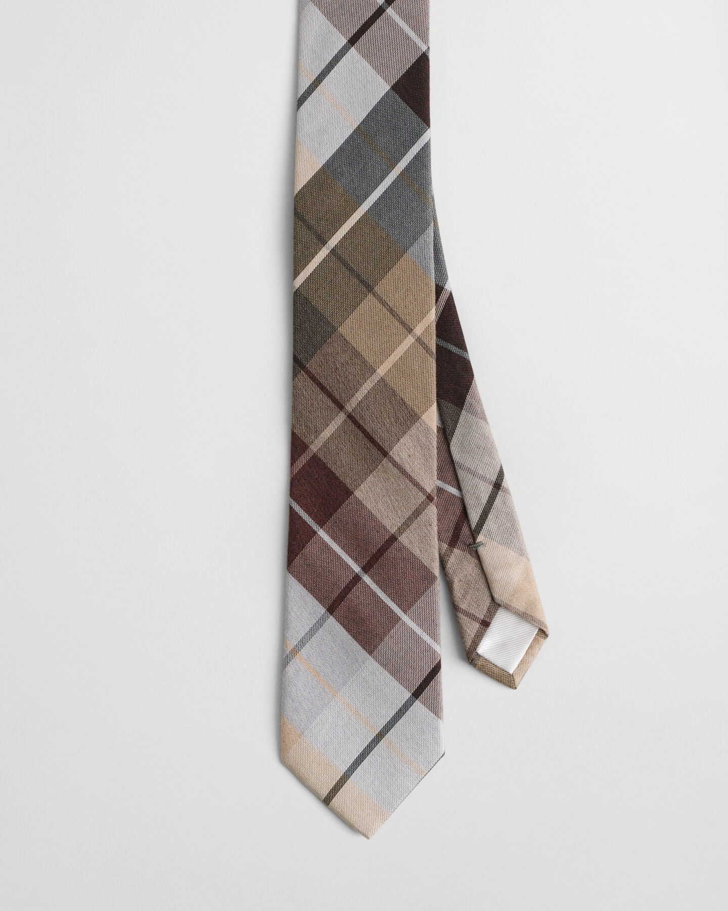 Baumwoll Seiden Krawatte mit Karomuster