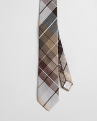 Baumwoll Seiden Krawatte mit Karomuster