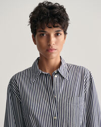 Popeline Hemdblusenkleid mit Streifen