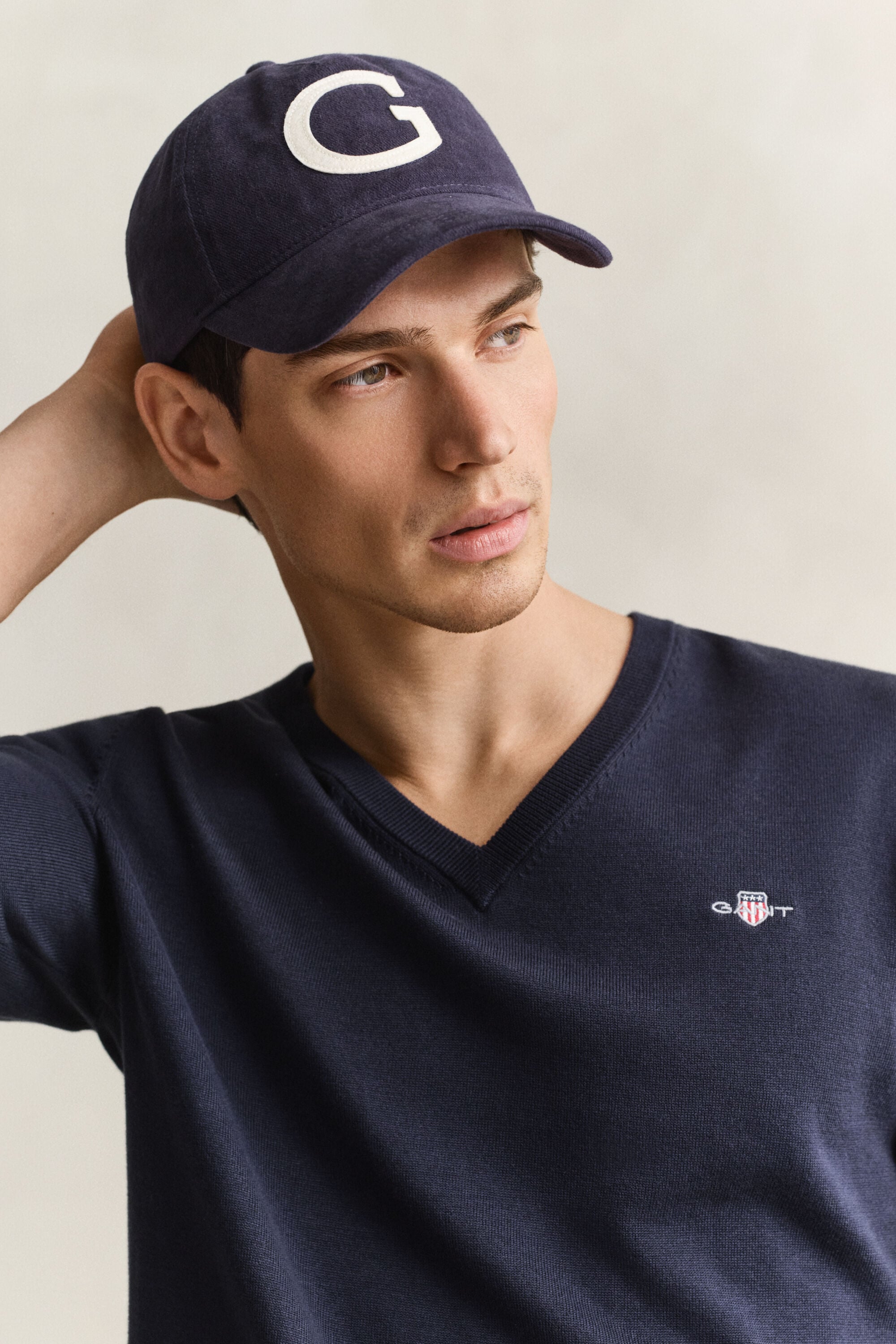 V-Neck Pullover aus Baumwolle