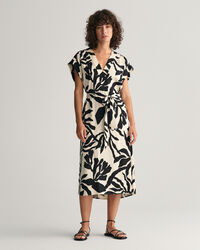 Palm Print Kurzarmkleid