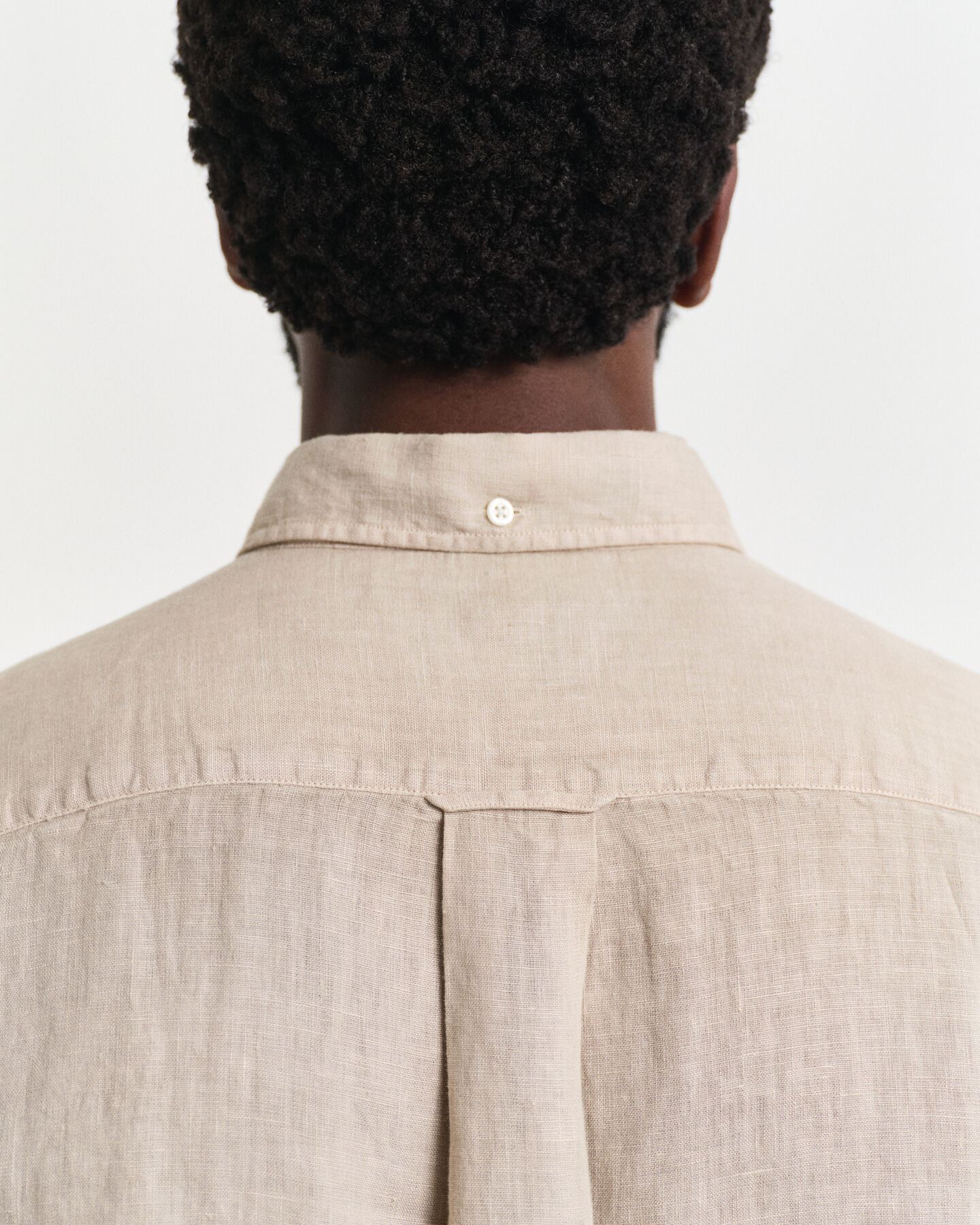 St&uuml;ckgef&auml;rbtes Regular Fit Leinen Hemd