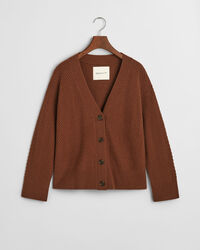 Herringbone V-Neck Strickjacke