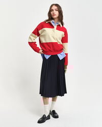 Color Blocked Rugger mit Piquéstruktur