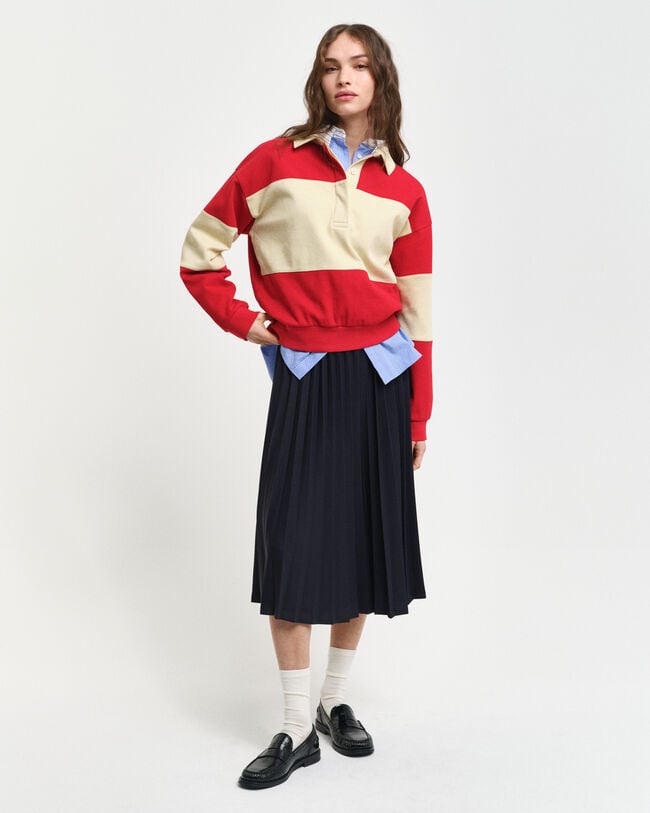 Color Blocked Rugger mit Piquéstruktur