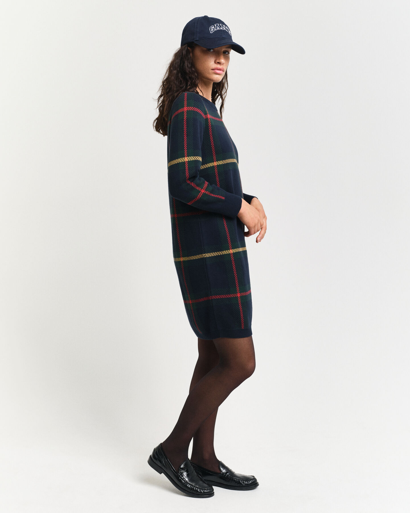 Kariertes Rundhalskleid