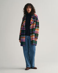 Cocoon Mantel mit Karomuster