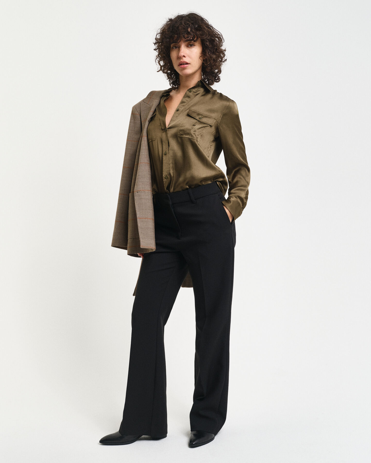 Regular Fit Bluse mit Tasche