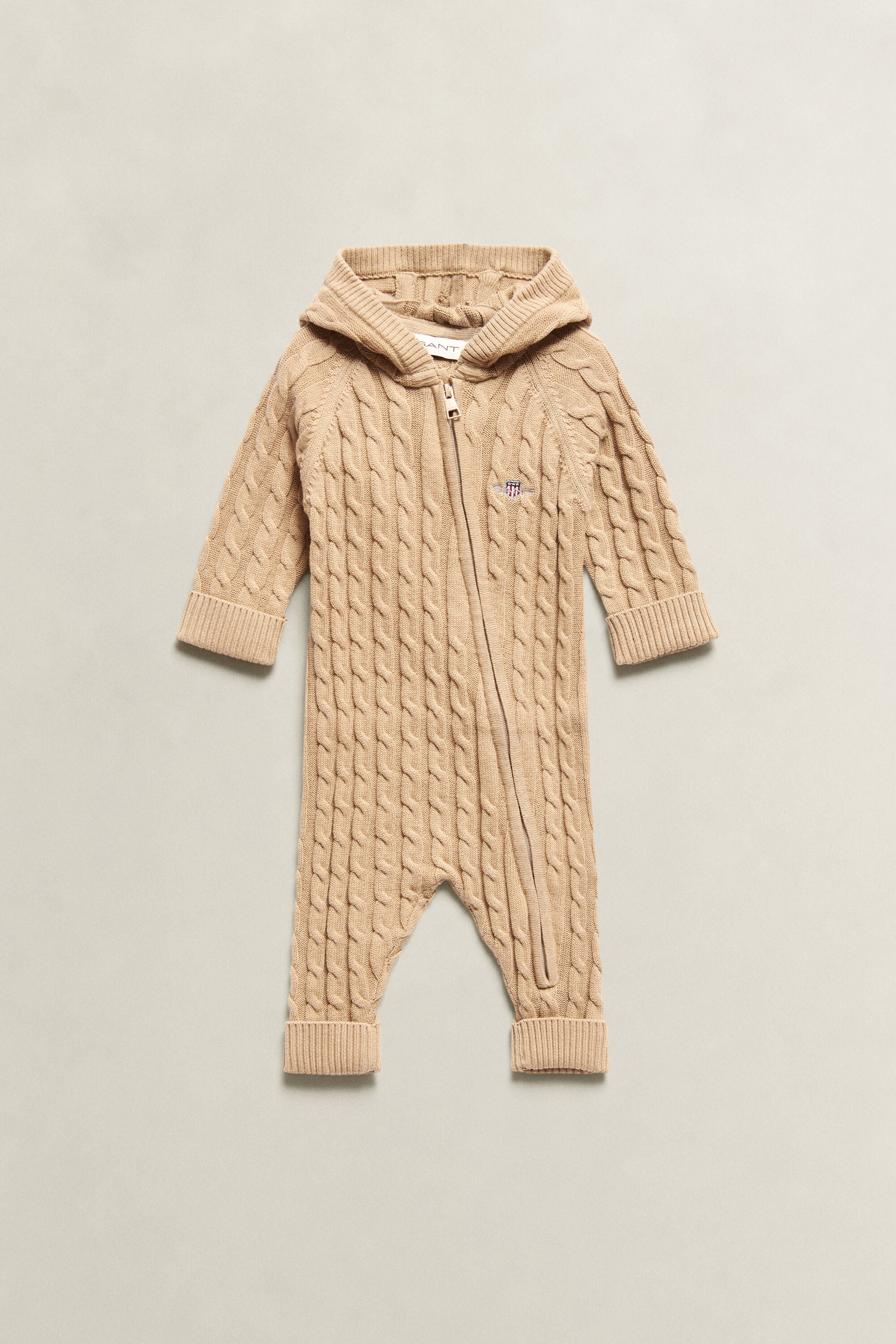 Baby Shield Cable Knit Sleepsuit