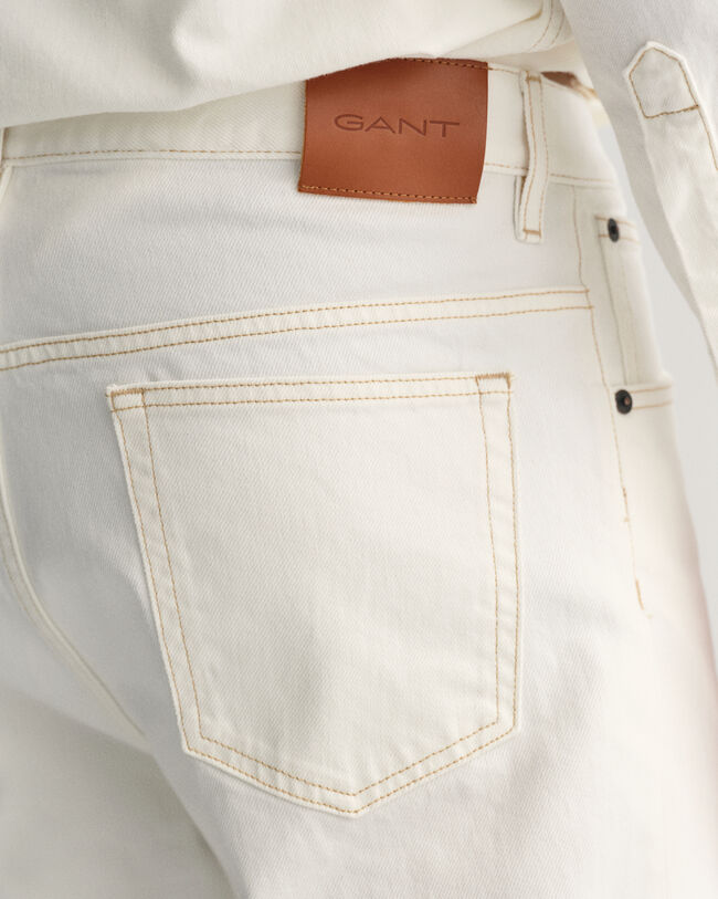 Weiße Loose Fit Jeans