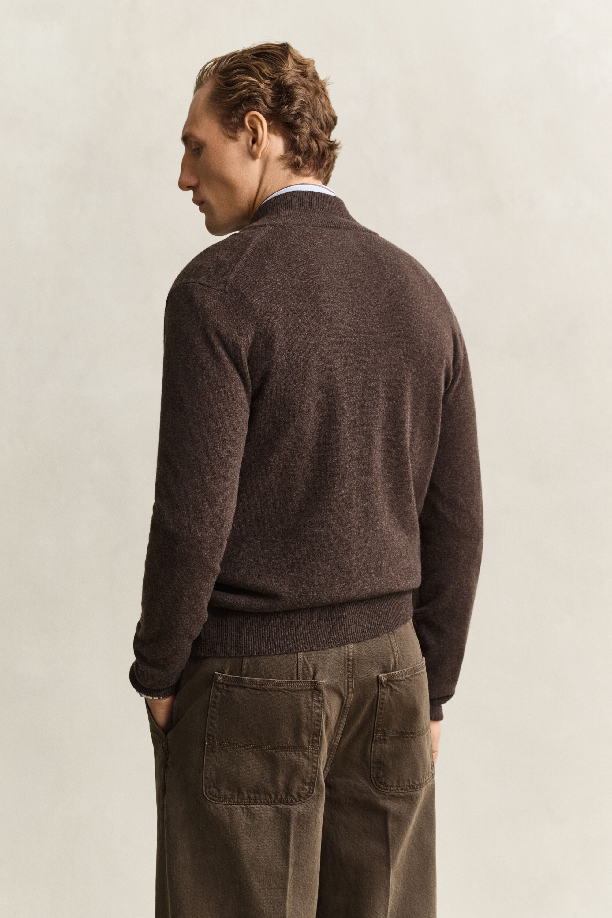 Strickjacke aus Lambswool mit Reißverschluss