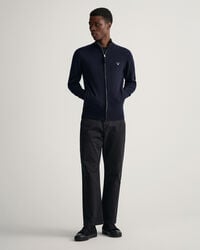 Strickjacke aus Super Fine Lambswool mit Reißverschluss