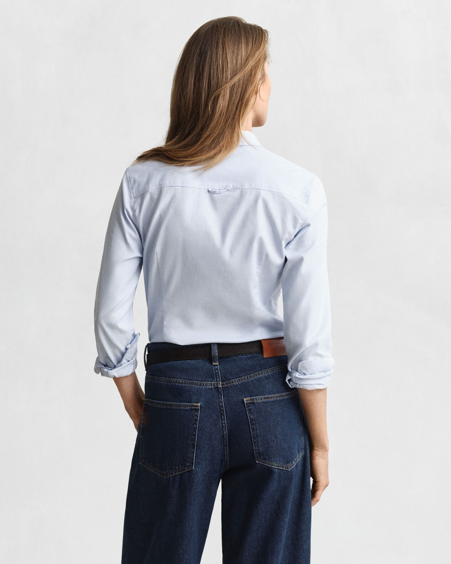 Slim Fit Oxford-Bluse mit Stretch