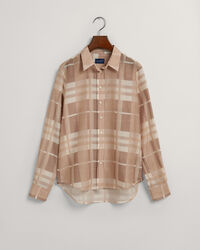 Regular Fit Karobluse aus Baumwolle und Seide