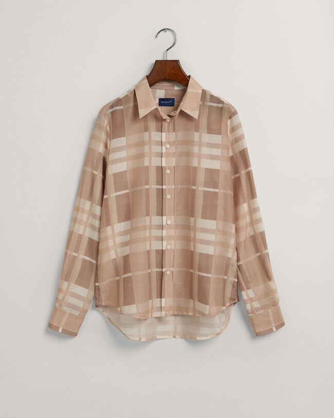 Regular Fit Karobluse aus Baumwolle und Seide