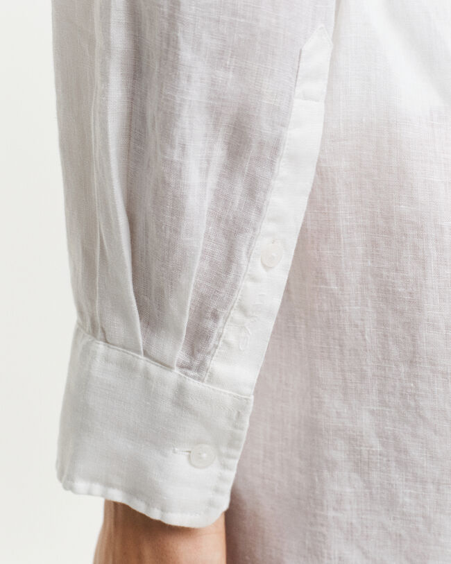 Hemdblusenkleid aus Leinen mit G&uuml;rtel