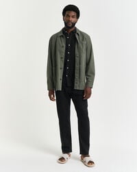 Relaxed Fit Leinen Kordelzughose