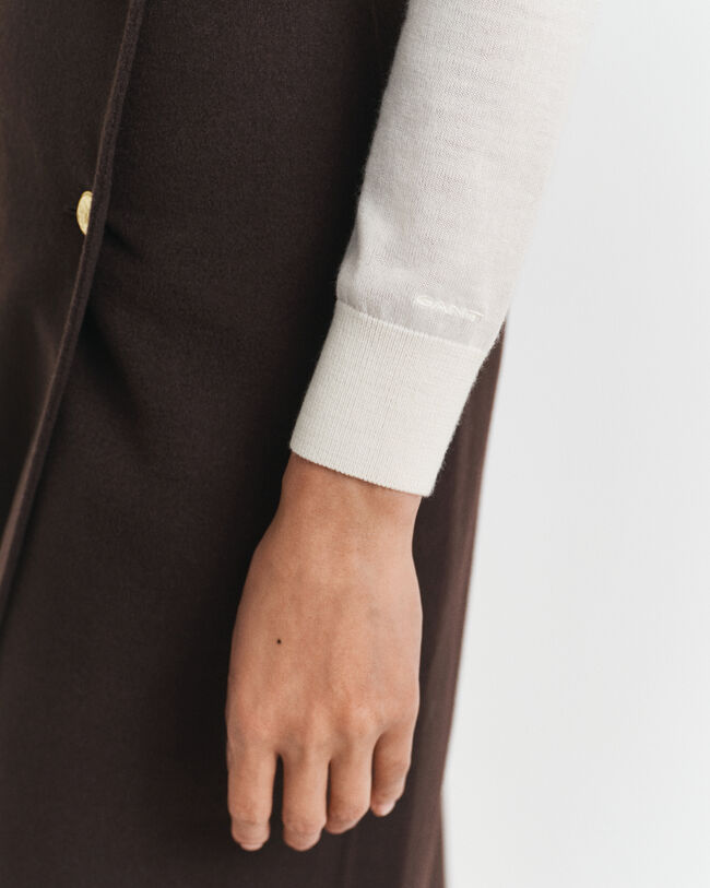 Rollkragenpullover aus extrafeiner Merinowolle