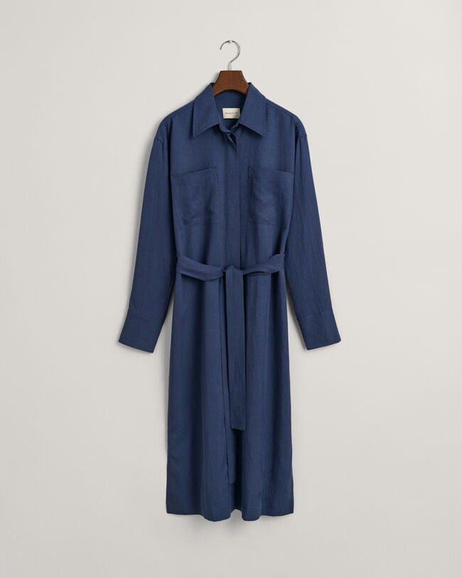 Hemdblusenkleid mit Tasche