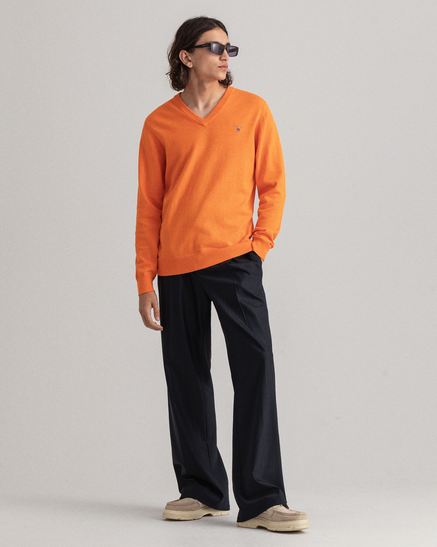 Classic V-Neck Pullover aus Baumwolle