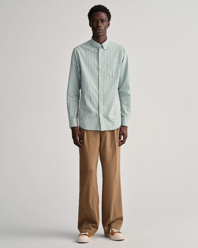 Leichtes Regular Fit Oxford-Hemd mit Streifen