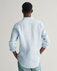 Slim Fit Leinen Hemd im Hahnentrittmuster