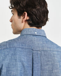 Regular Fit Indigo Chambray Hemd