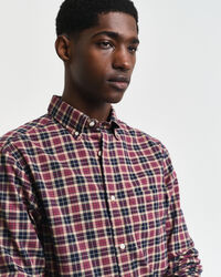 Leichtes Regular Fit Twill Hemd mit Karomuster