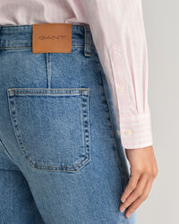 Regular Fit Popeline Bluse mit Vichy-Karo