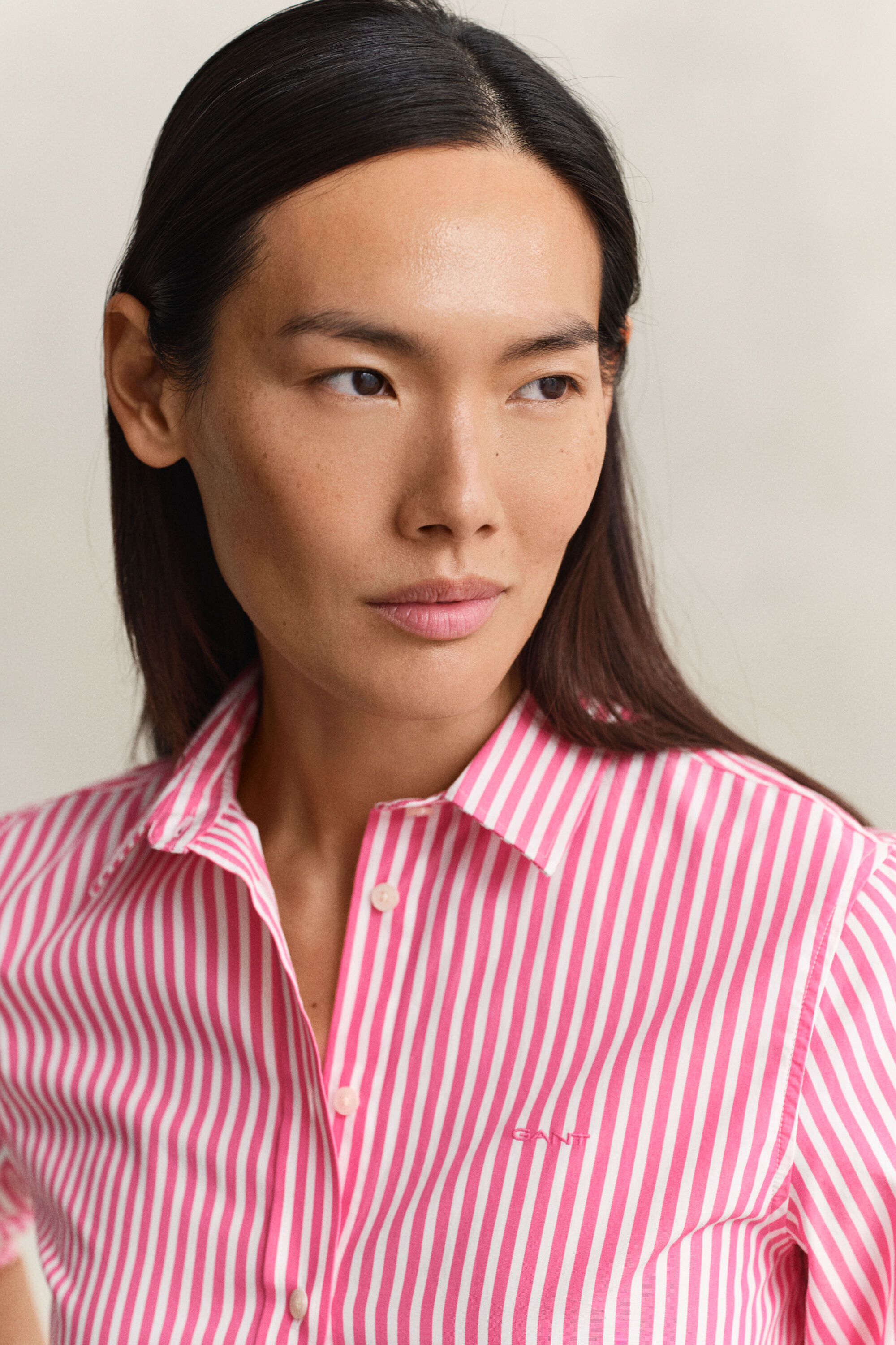 Regular Fit Classic Popeline Hemd mit Streifen