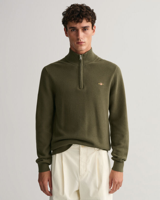 Textured Baumwoll Troyer