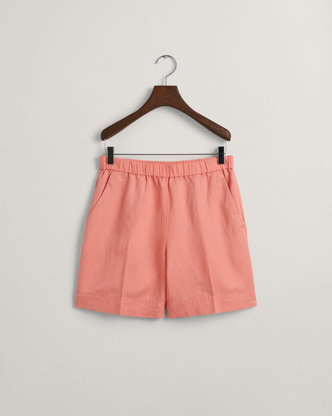 Relaxed Fit Leinenmix Pull-On Shorts