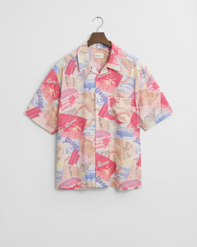 Relaxed Fit Kurzarmhemd mit Resort-Print