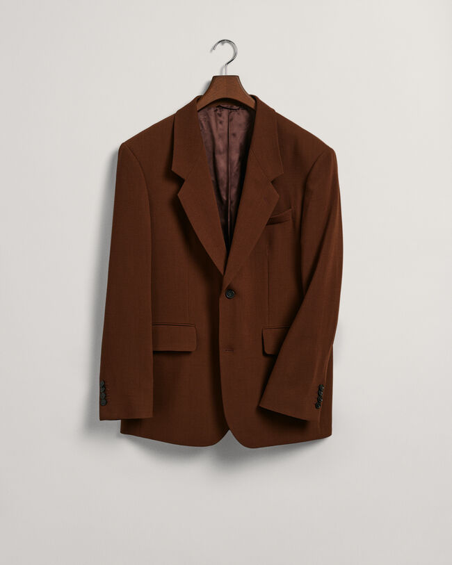 Oversized Wollkrepp Anzugsakko