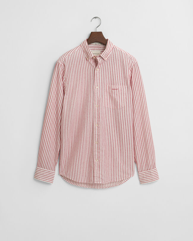 Regular Fit Hemd mit Strukturstreifen