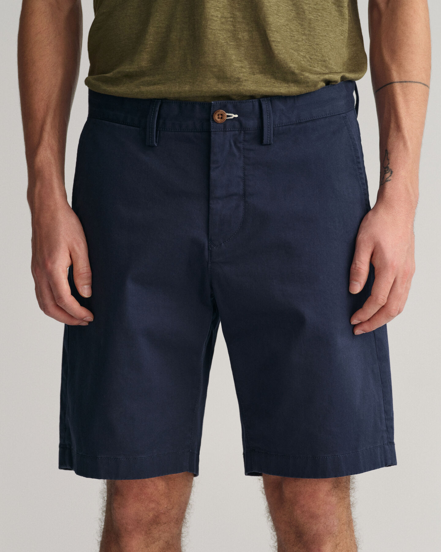 Hallden Slim Fit Twill-Shorts