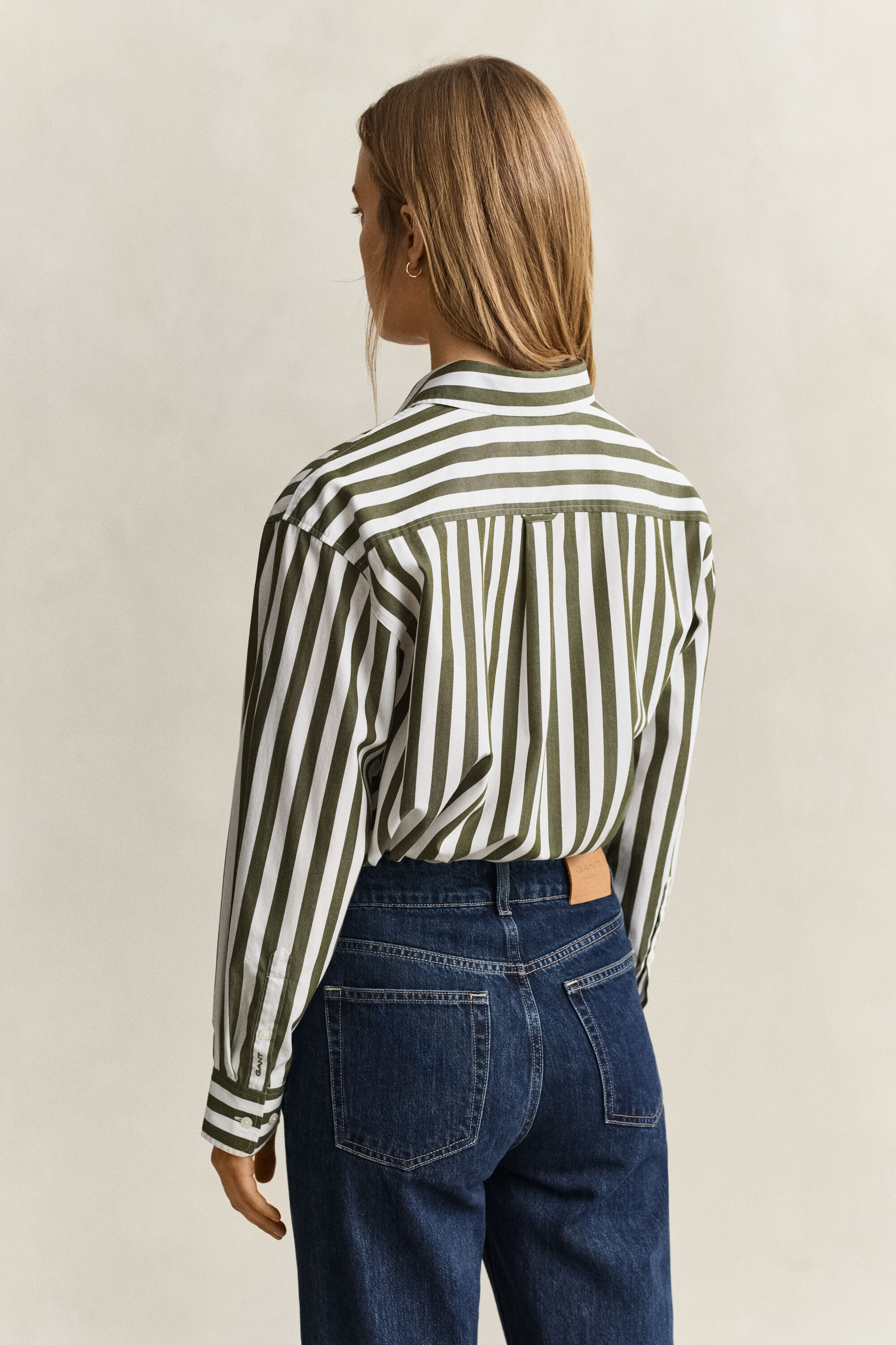 Camicia in popeline a righe relaxed