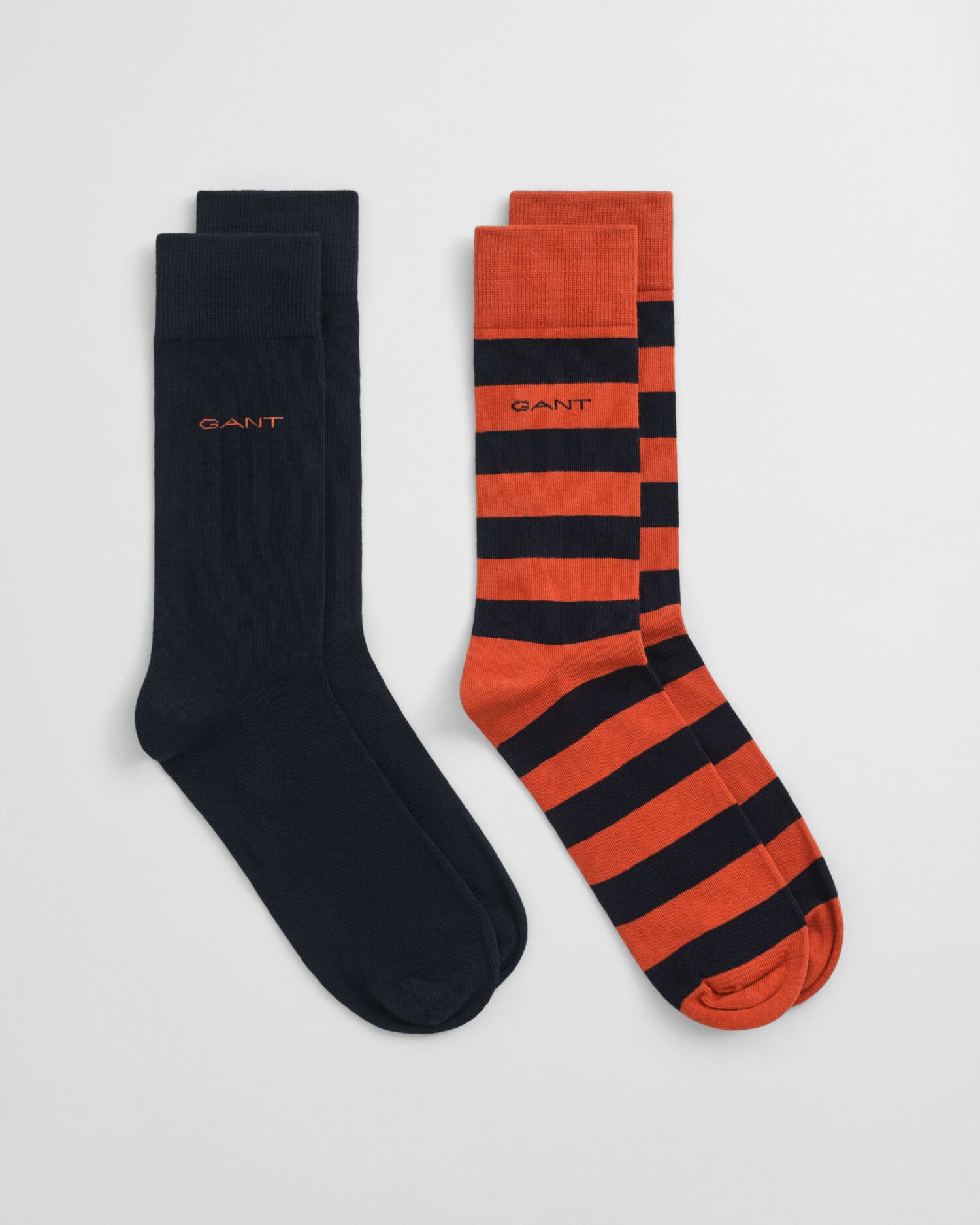 2-Pack Barstripe & Solid Socks