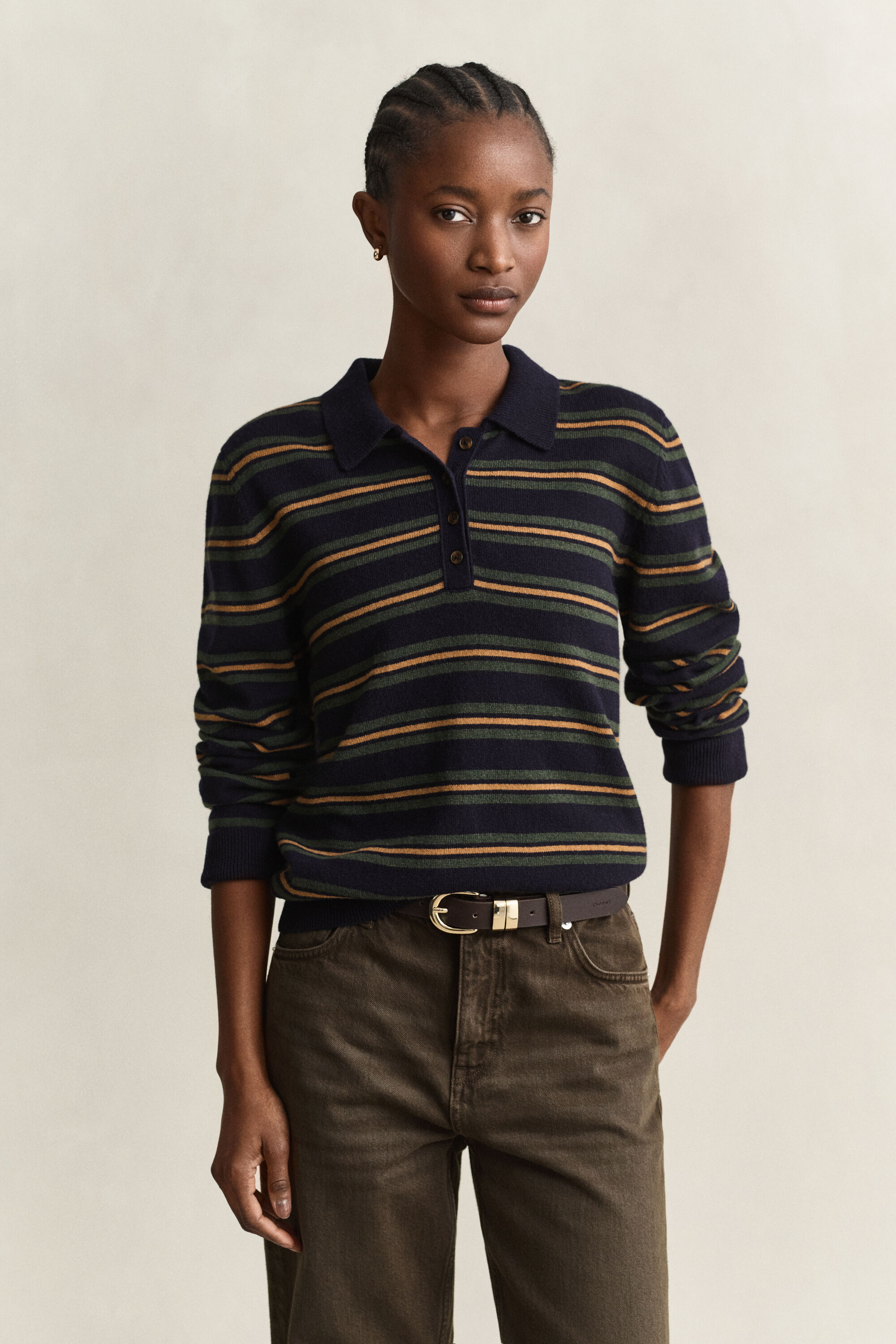 Striped Superfine Lambswool Rugger