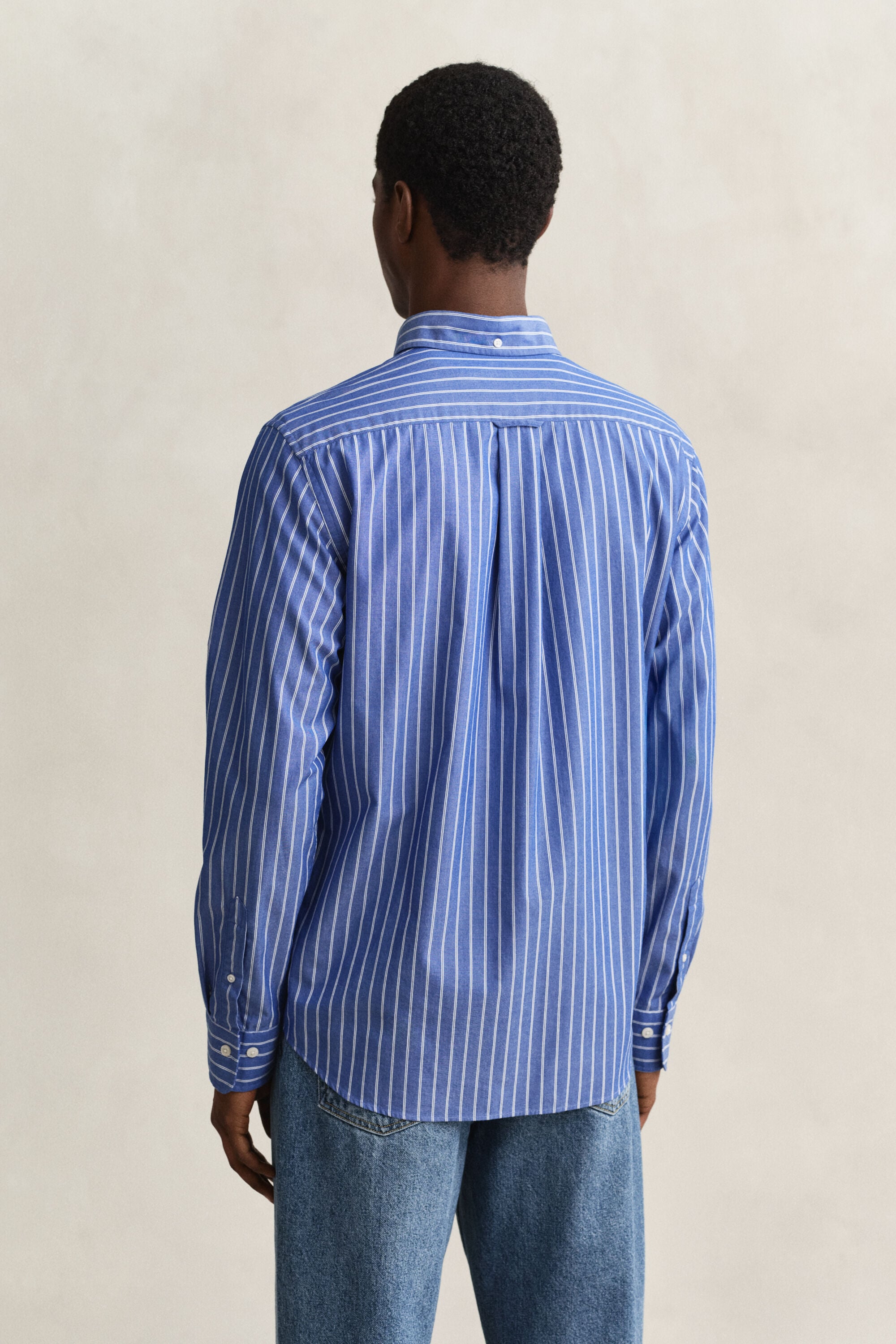 Camicia classica in popeline a righe