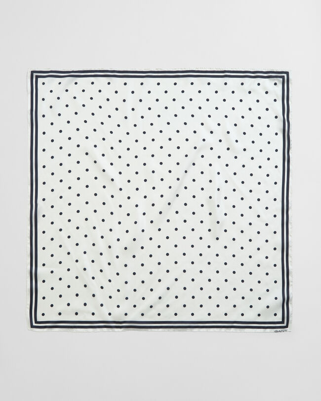 Seidenschal mit Pünktchen-Print