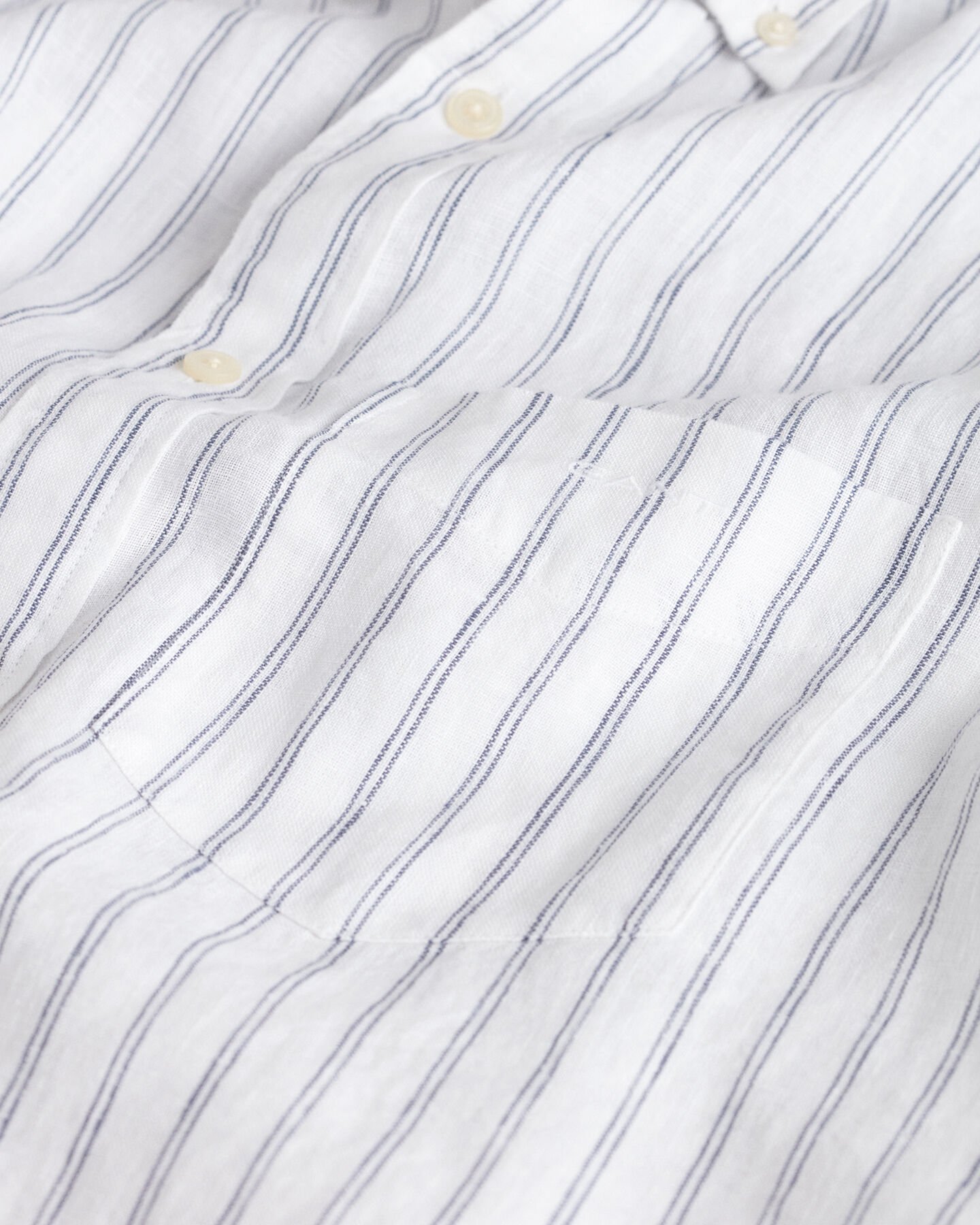 Regular Fit Leinen Hemd mit Streifen