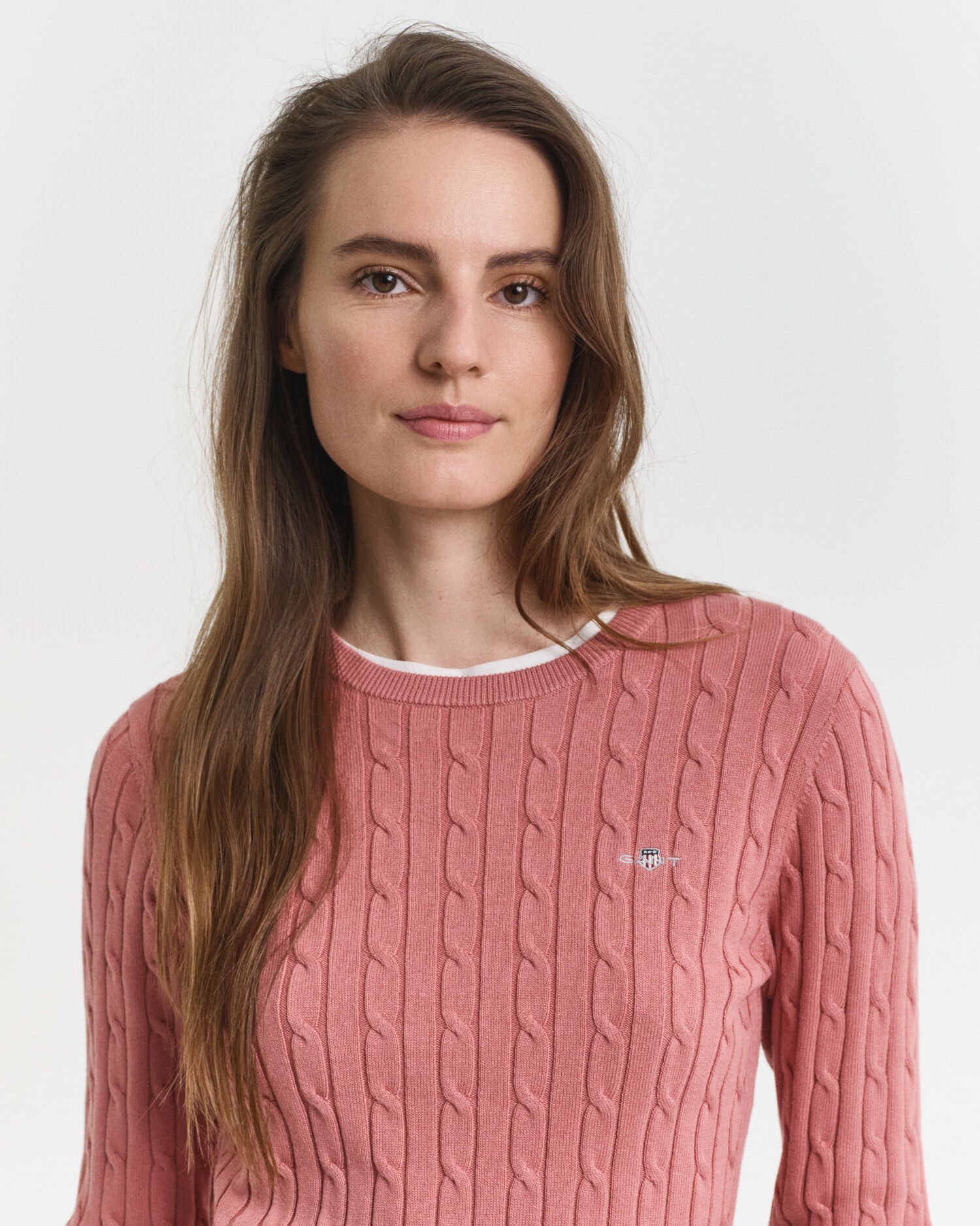 Cable Knit Crew Neck Sweater