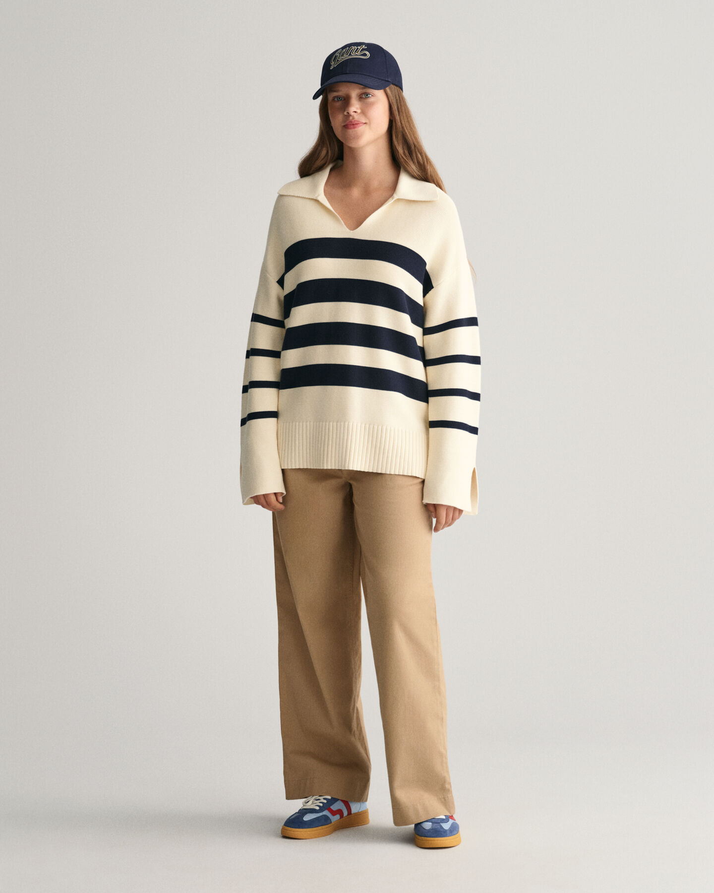 Teen Girls Pullover mit Marinestreifen