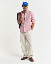 Regular Fit Seersucker Hemd mit Streifen