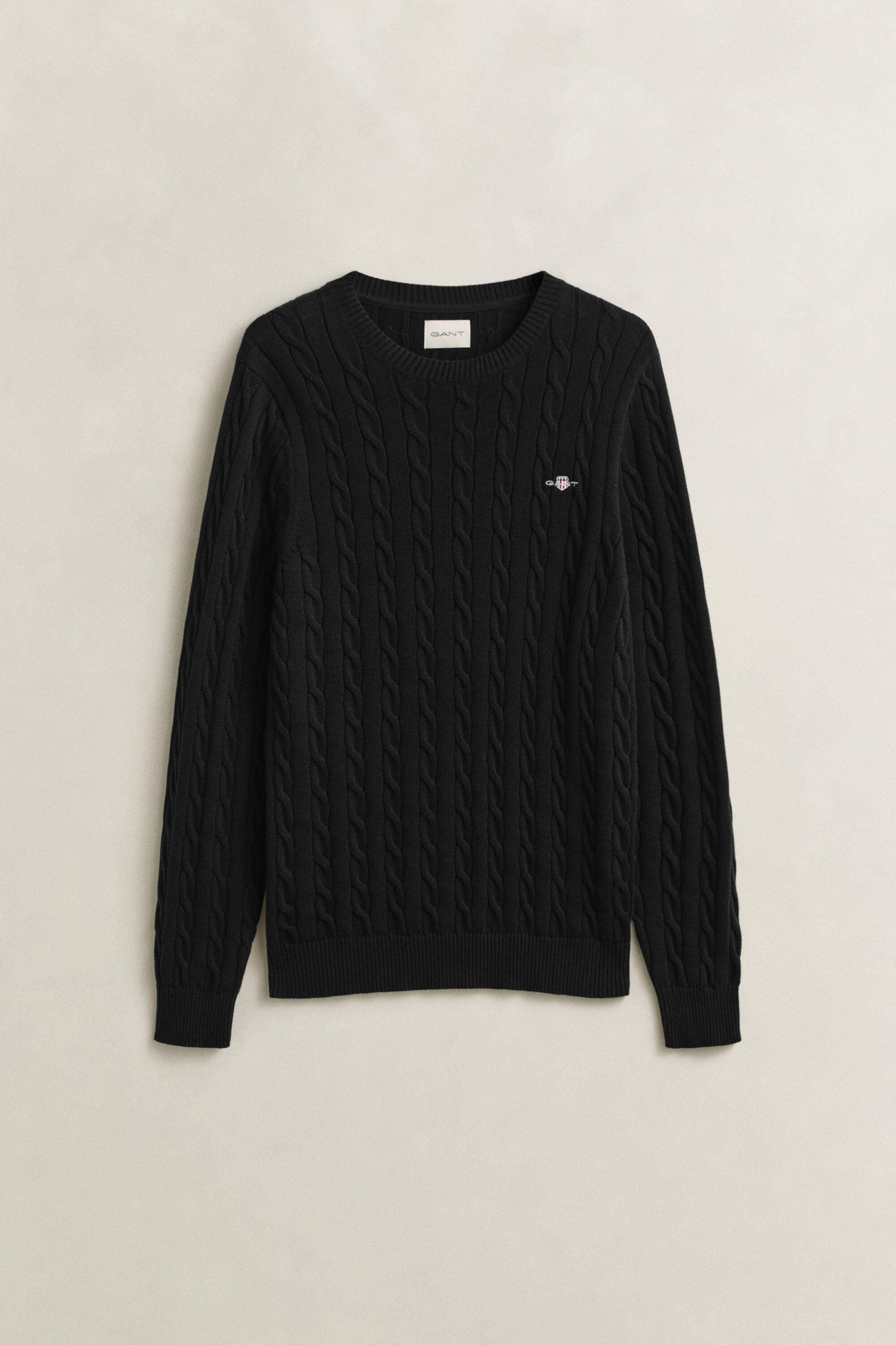 Cotton Cable Knit Crew Neck Sweater